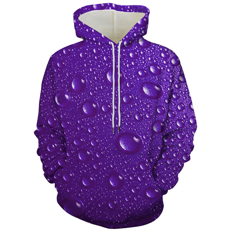 Sweatshirt à capuche avec perle d'eau en motif en relief