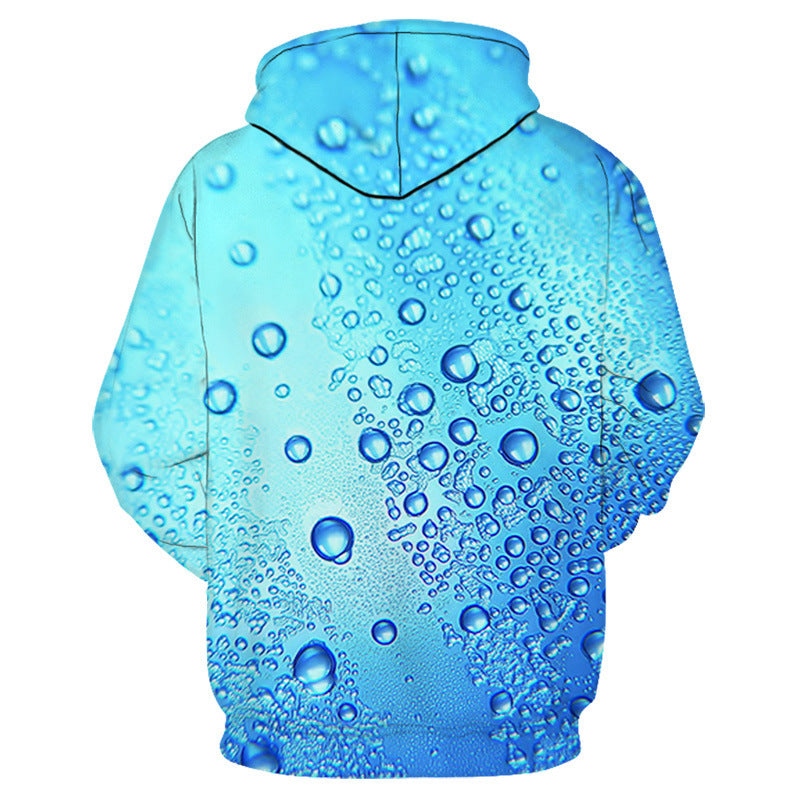 Sweatshirt à capuche avec perle d'eau en motif en relief