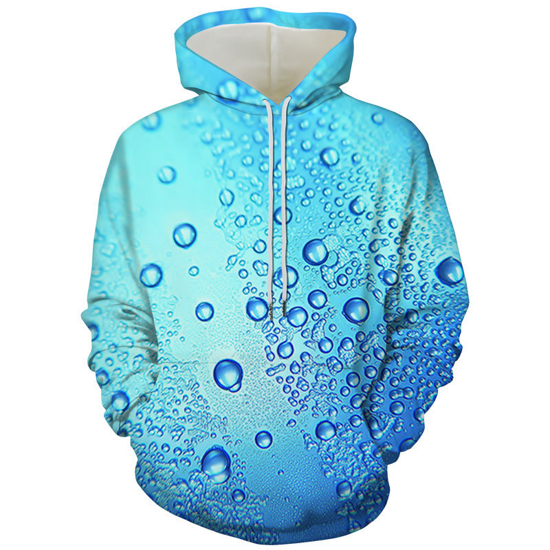 Sweatshirt à capuche avec perle d'eau en motif en relief