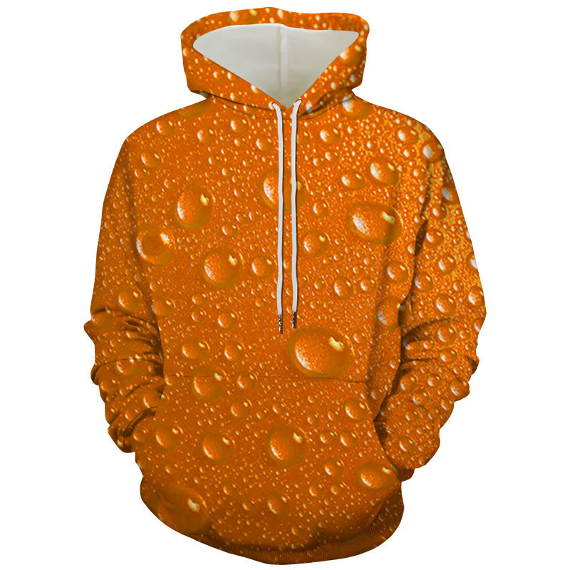 Sweatshirt à capuche avec perle d'eau en motif en relief