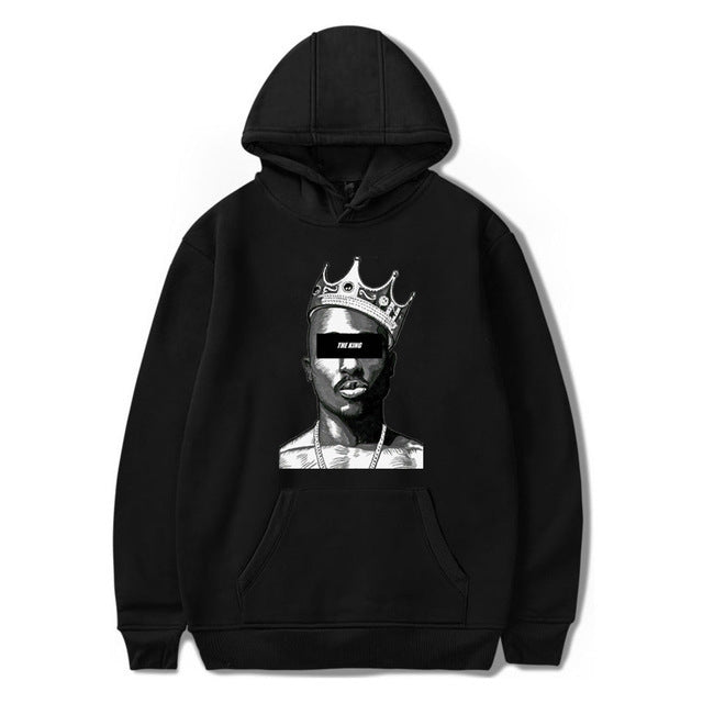 Men's Hoodie Printed Sweatshirt with Hood and Long Sleeves