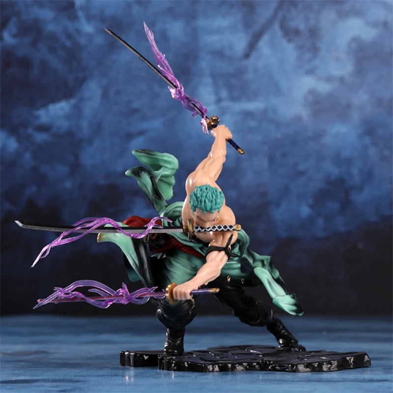 Figurine d'anime One Piece Roronoa Zoro 10 cm, jouets Cool Manga en PVC, figurine d'action, collection de décorations, cadeaux pour enfants