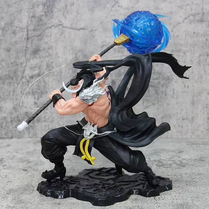 Figurine d'action lumineuse à collectionner de 29 cm de la série animée One Piece barbe blanche, modèle de jouet, cadeau idéal