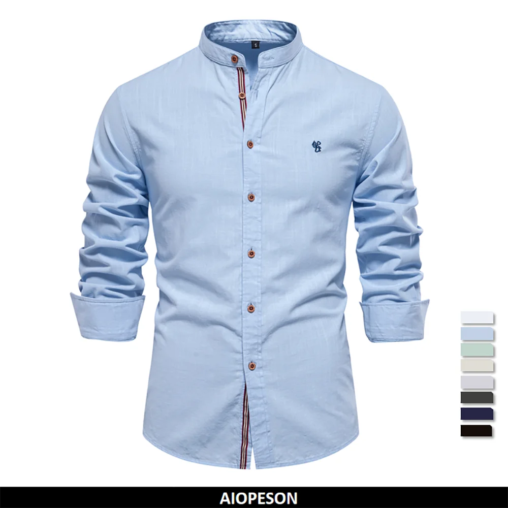 Chemise 100% Coton Longue manche Chemise de haute qualité pour hommes chemise décontractées