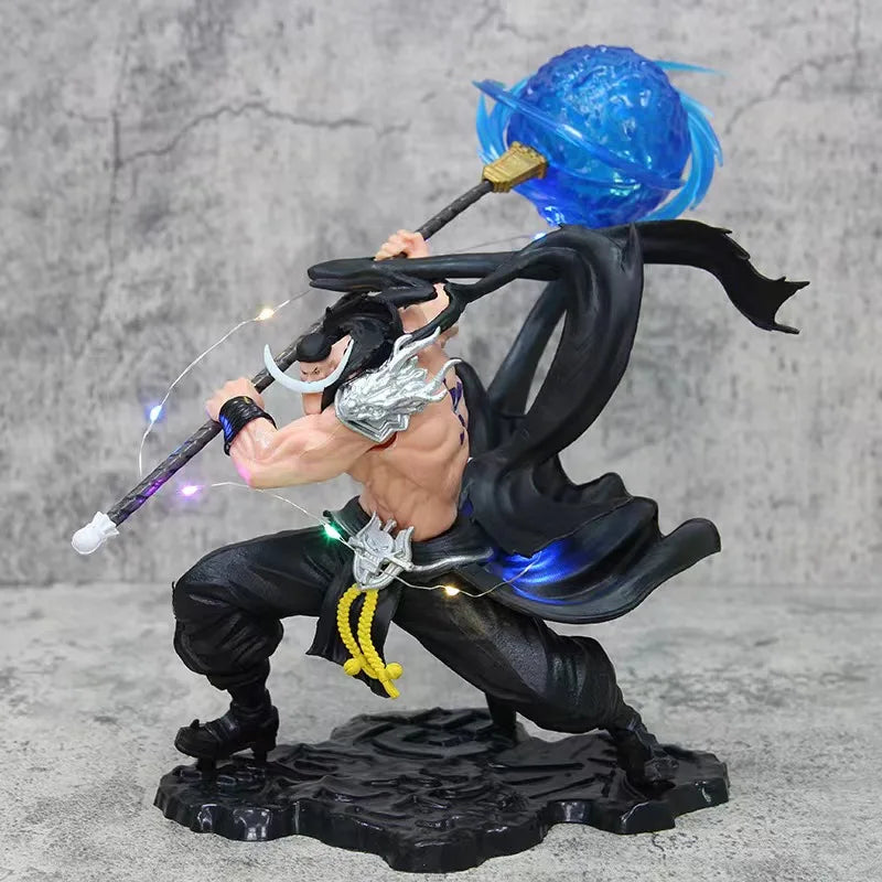 Figurine d'action lumineuse à collectionner de 29 cm de la série animée One Piece barbe blanche, modèle de jouet, cadeau idéal