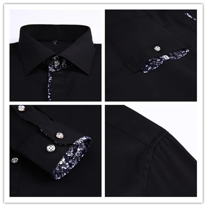 Men's Shirt Spring Autumn Button Down Long Sleeve Shirt